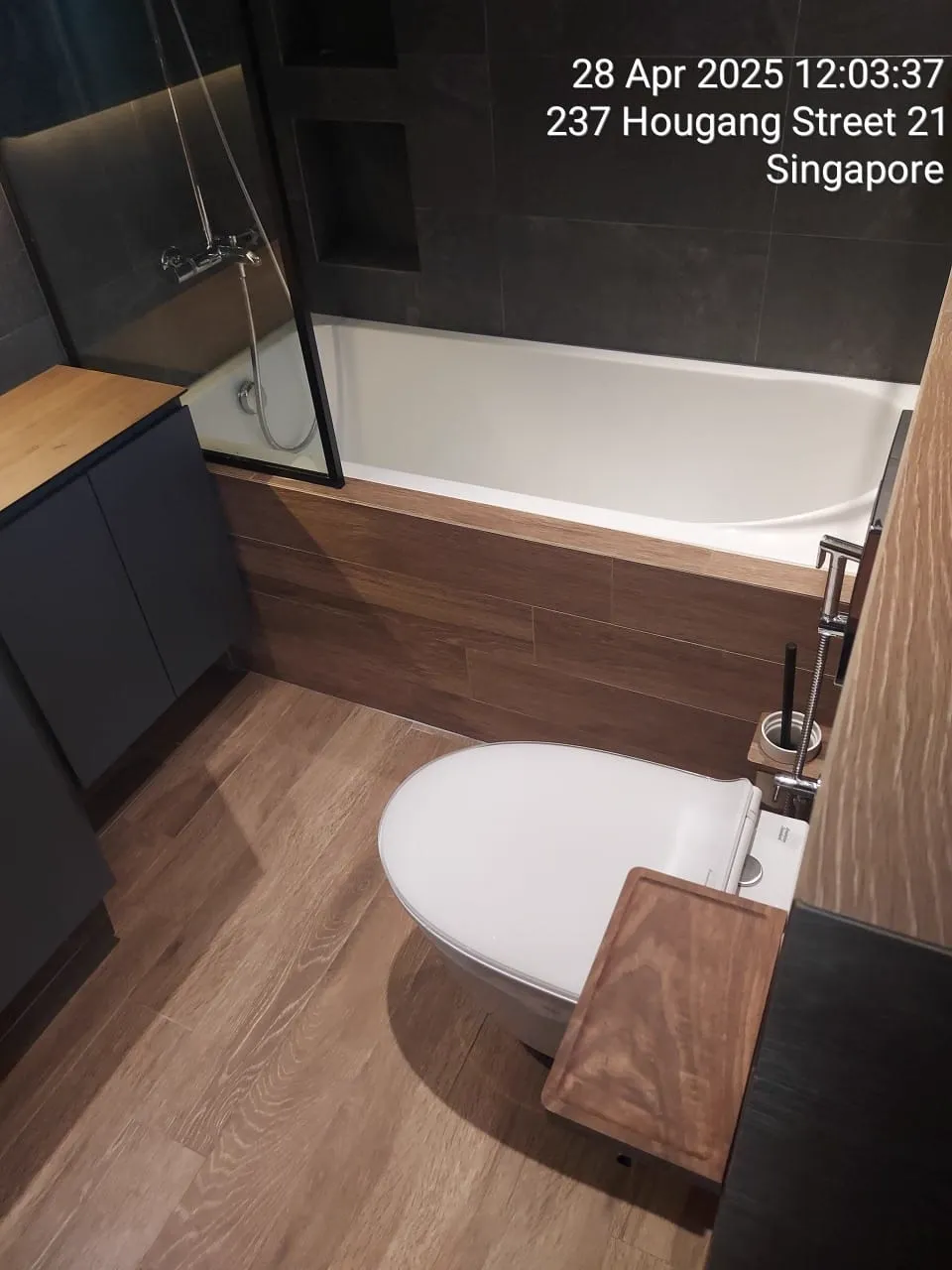 Bathroom Waterproofing Singapore - Sealing Gap - Hougang Street