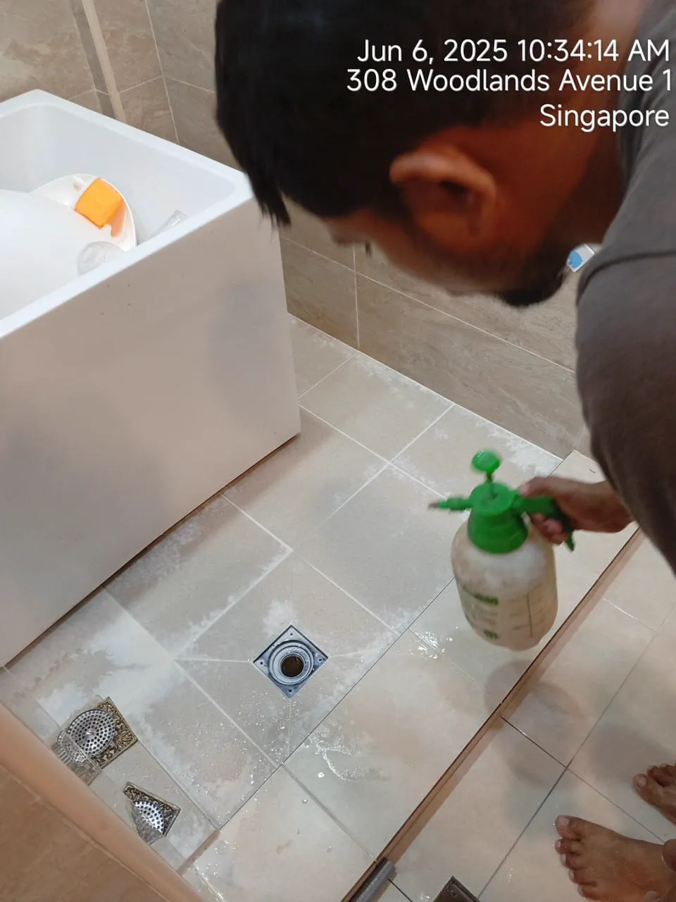 Bathroom Waterproofing Singapore - Sealing Gaps - Woodlands Avenue